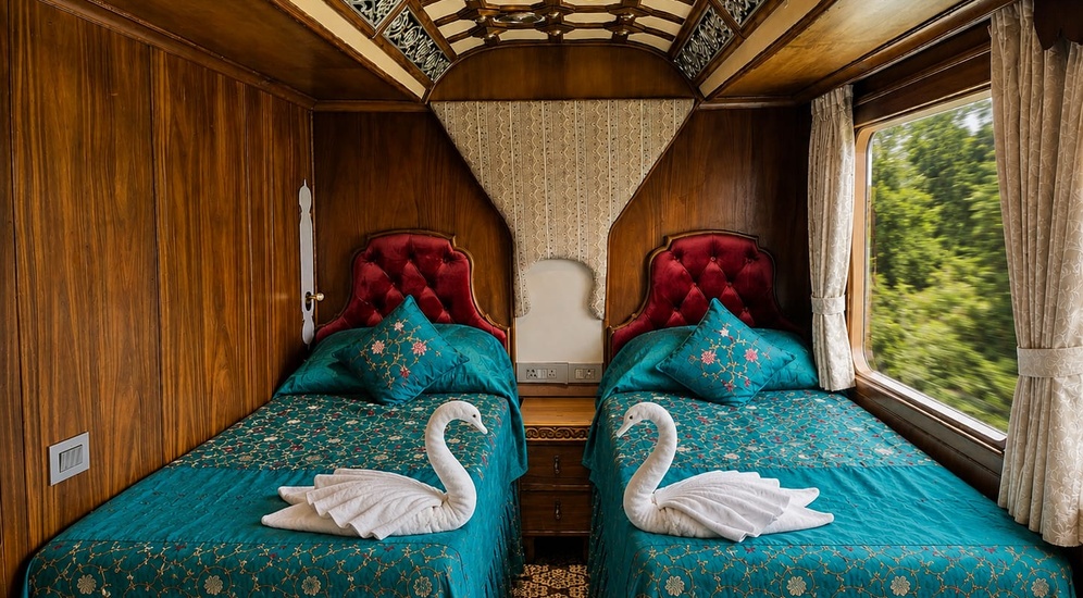 Lavishly Appointed Cabins — Palace on Wheels